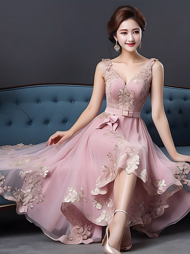 Pink Lace Cocktail Details-Brellixandrow